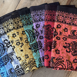 バティックプリントの布　パープルバロン　(紫) 5枚目の画像