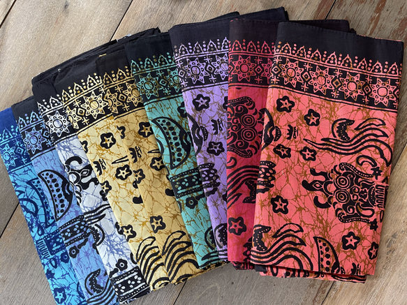 バティックプリントの布　パープルバロン　(紫) 5枚目の画像