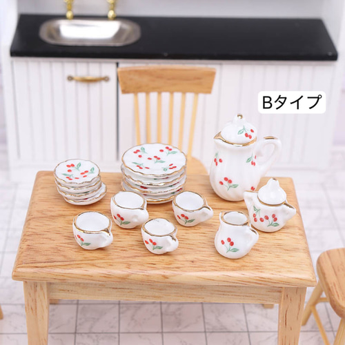 ミニチュア アフタヌーンティー15点セット 全5種類 ミニチュアお皿