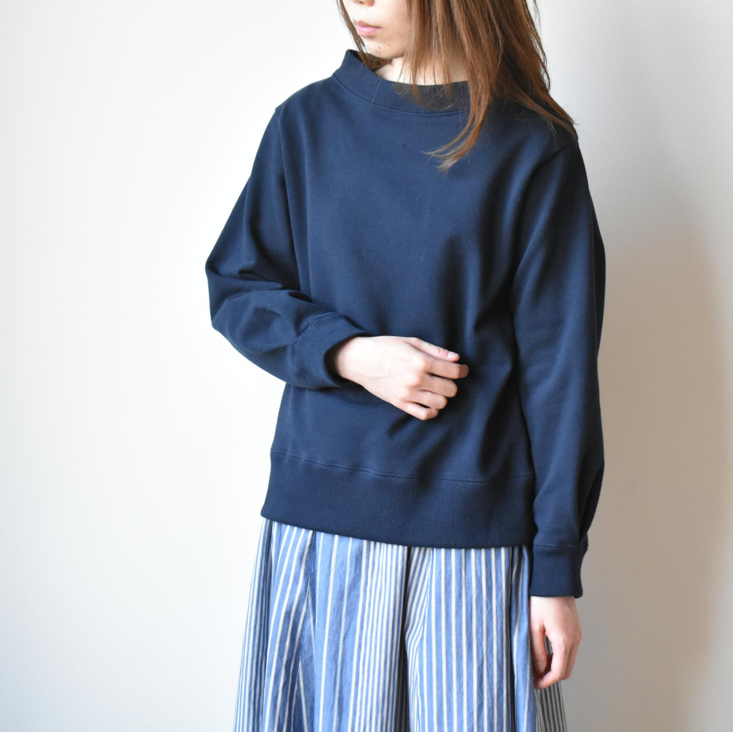 一生愛せる心地よさ、ボートネックトレーナー【SOT215S】 11,154円