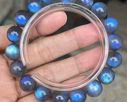 11mm-36.5g 天然無処理ラリマー ブレスレット