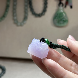 翡翠 紫 硬玉 天然翡翠 氷紫 吉兆獣印 桀陽 未洋 名匠作品 その他