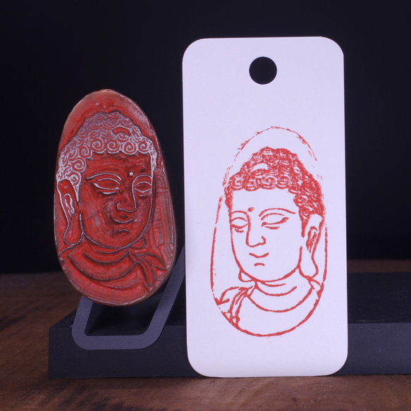 仏像の篆刻作品 落款印 朱文印 引首印 篆刻印 手作り印 遊印 K030 仏像の篆刻作品 落款印 朱文印 引首印 篆刻印 手作り印 遊印