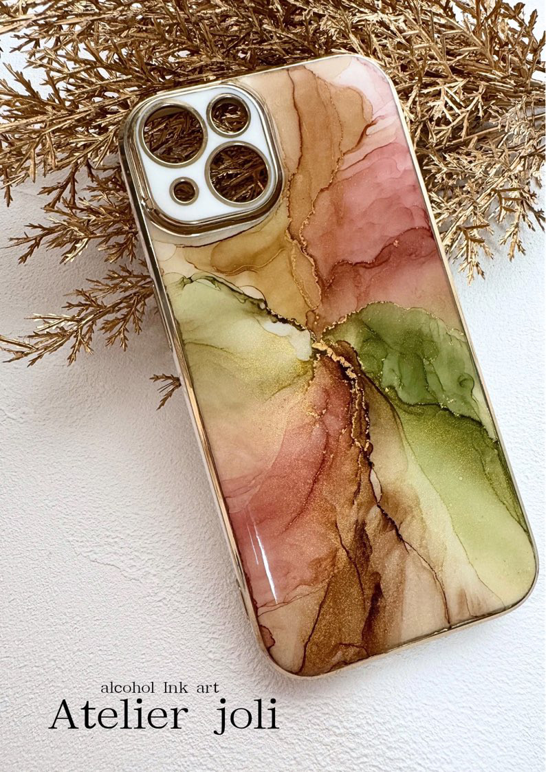 オータム・ガーデンカラーケース｜iPhone対応／アルコールインクアート