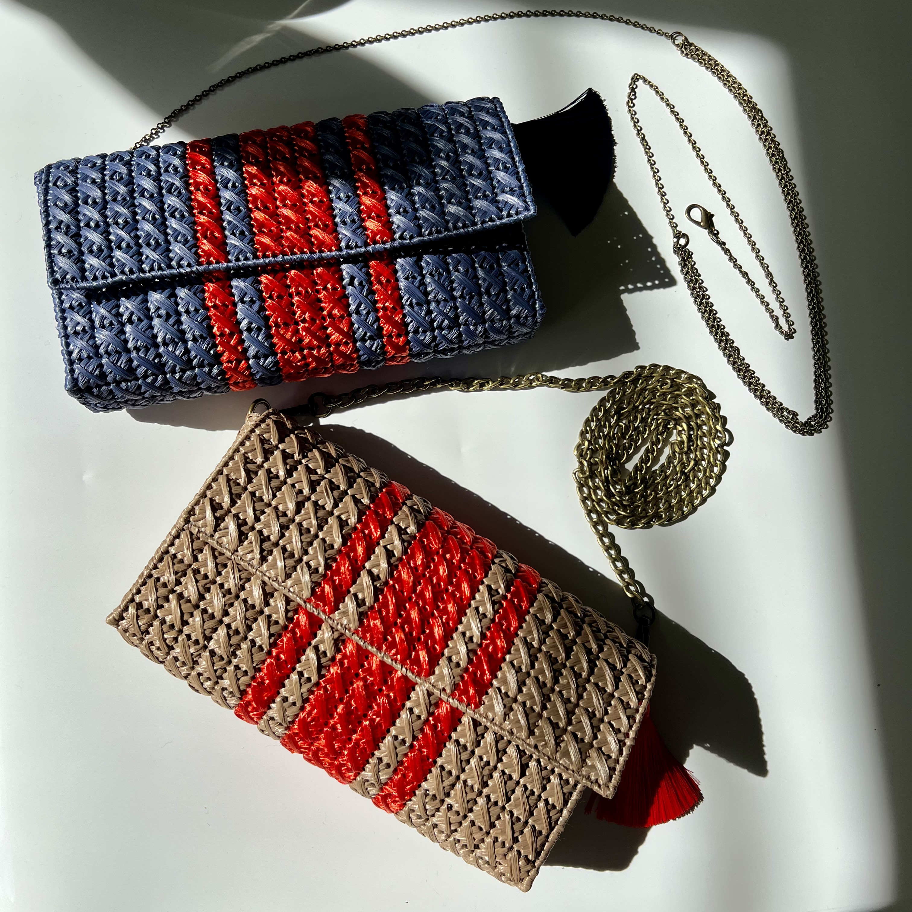 オレンジな大人の休日に　ポシェットショルダーバッグ2ｗay3way