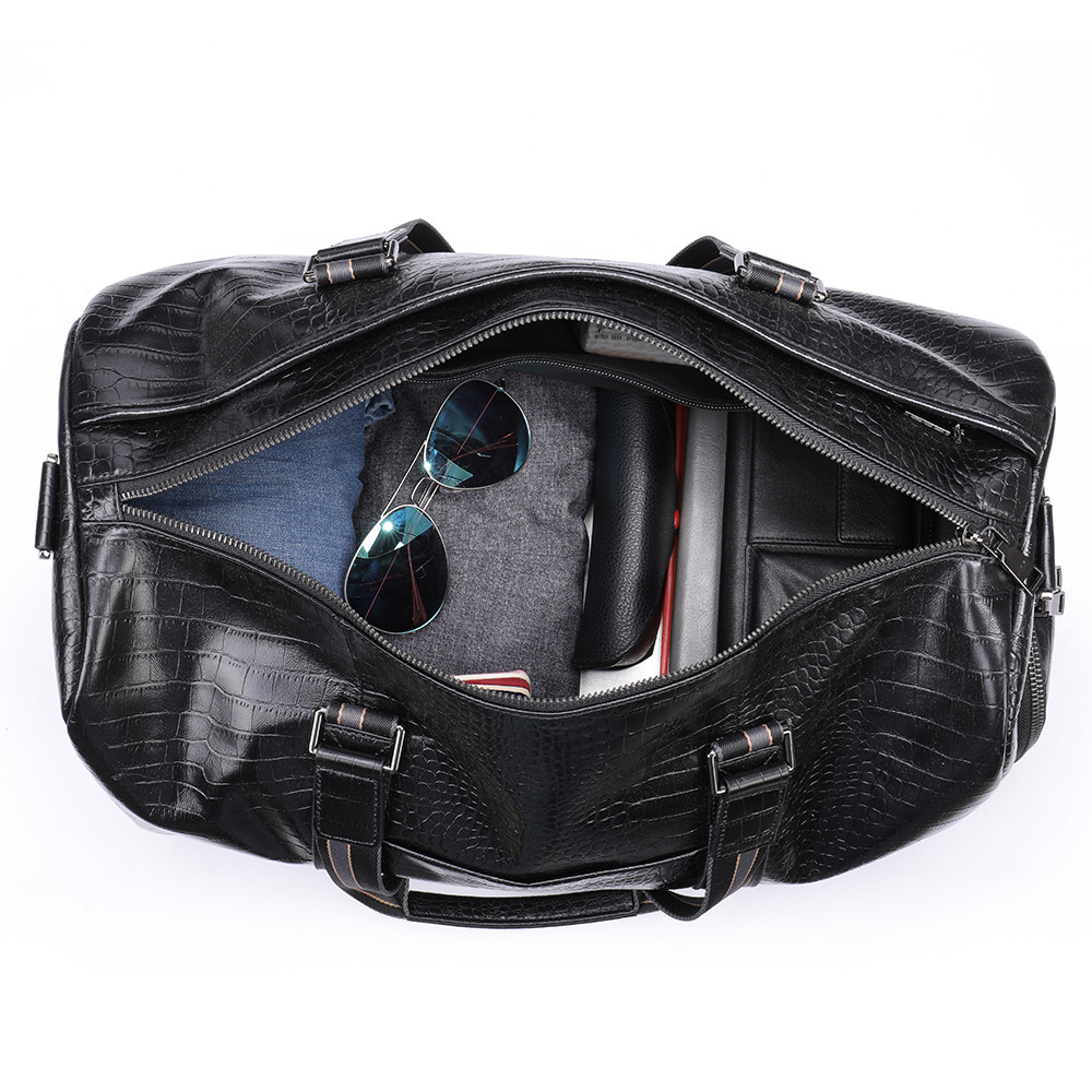 2 way防水トラベルバッグ植付タンニン牛革ボストンバッグレトロトートバッグ