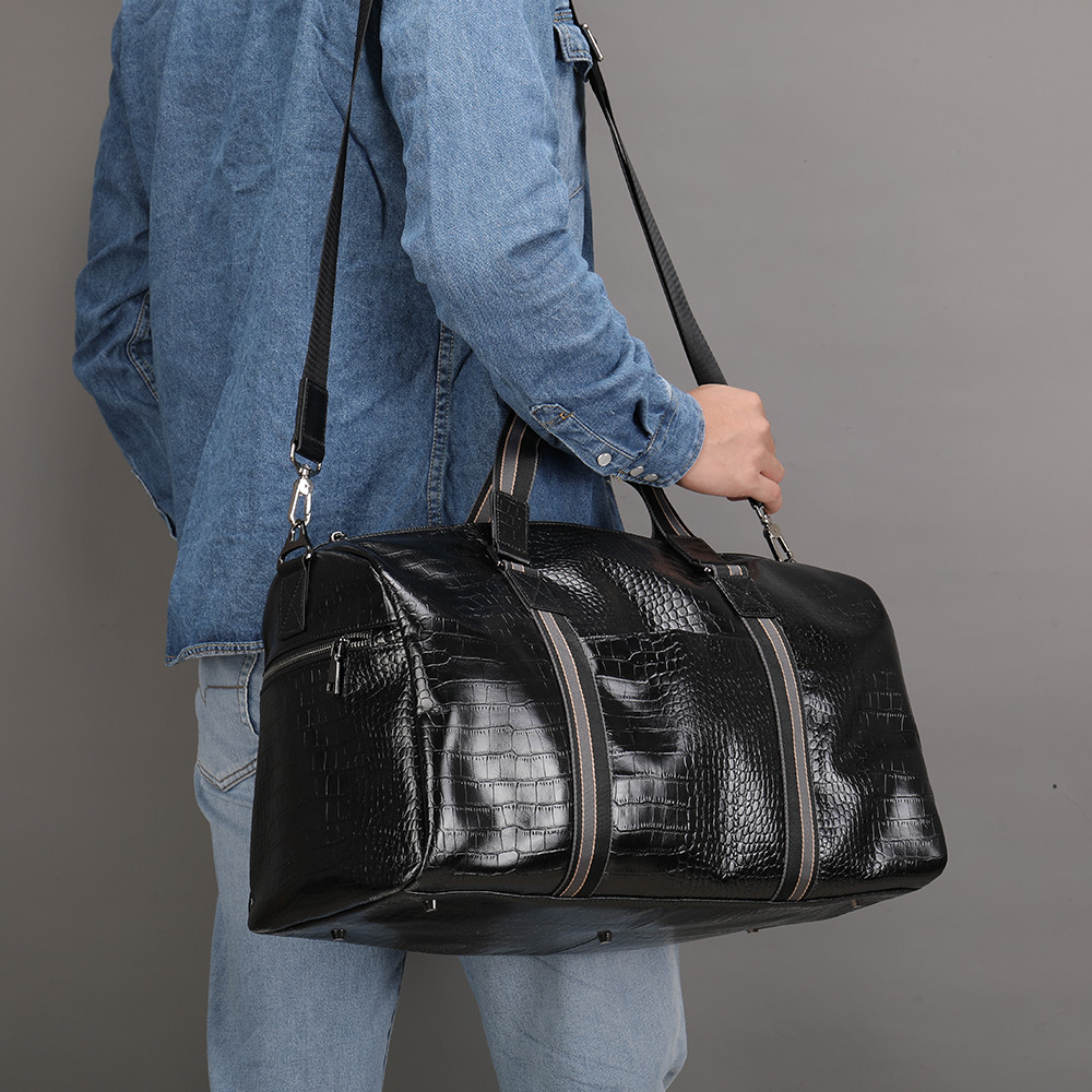 2 way防水トラベルバッグ植付タンニン牛革ボストンバッグレトロトートバッグ