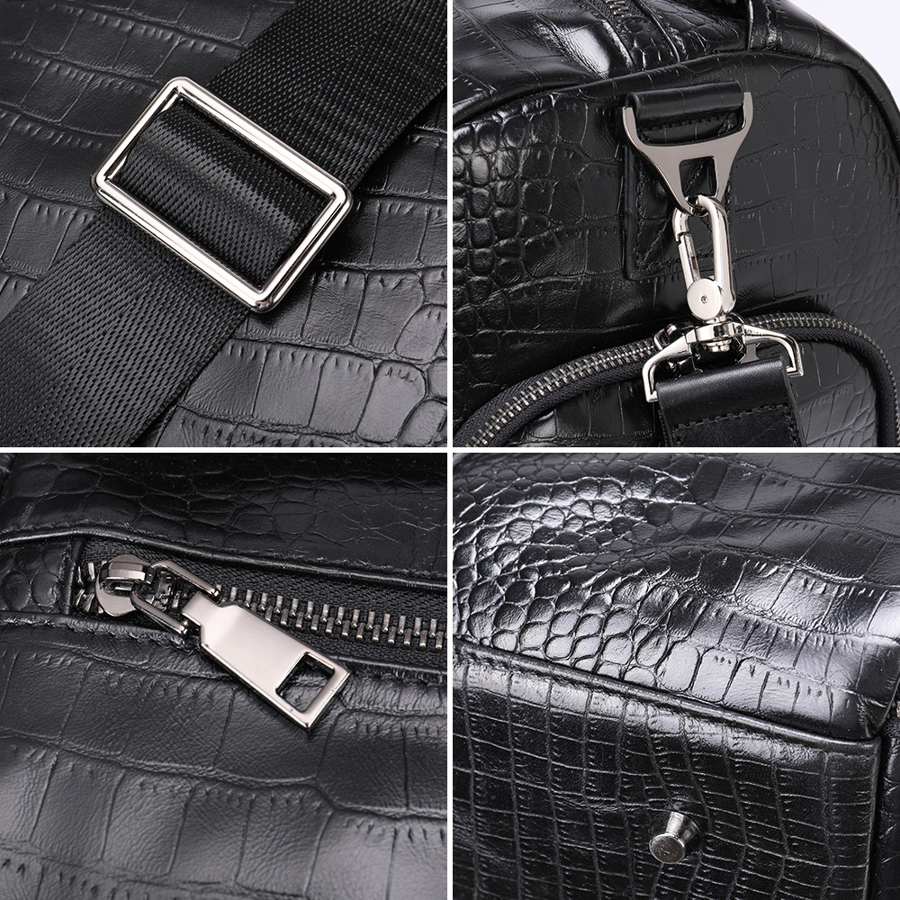 2 way防水トラベルバッグ植付タンニン牛革ボストンバッグレトロトートバッグ