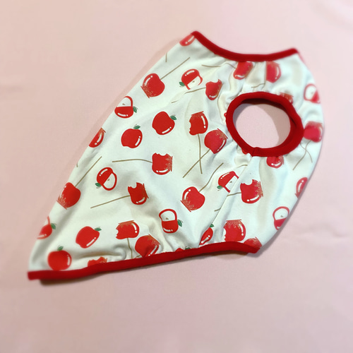 フレブル 服ハンドメイドりんごあめメッシュタンクトップ