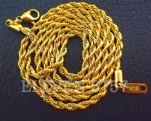 ネックレス　k18 刻印あり　ロープチェーン　18k 刻印入り K18 刻印 ヘリンボーン スネーク ロープ レディース メンズ チェーン