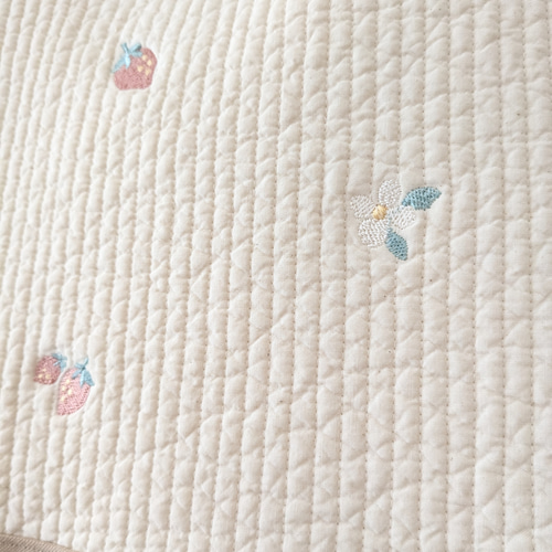 いちご刺繍のヌビバッグ レッスンバッグと上靴入れセット ヌビバッグ