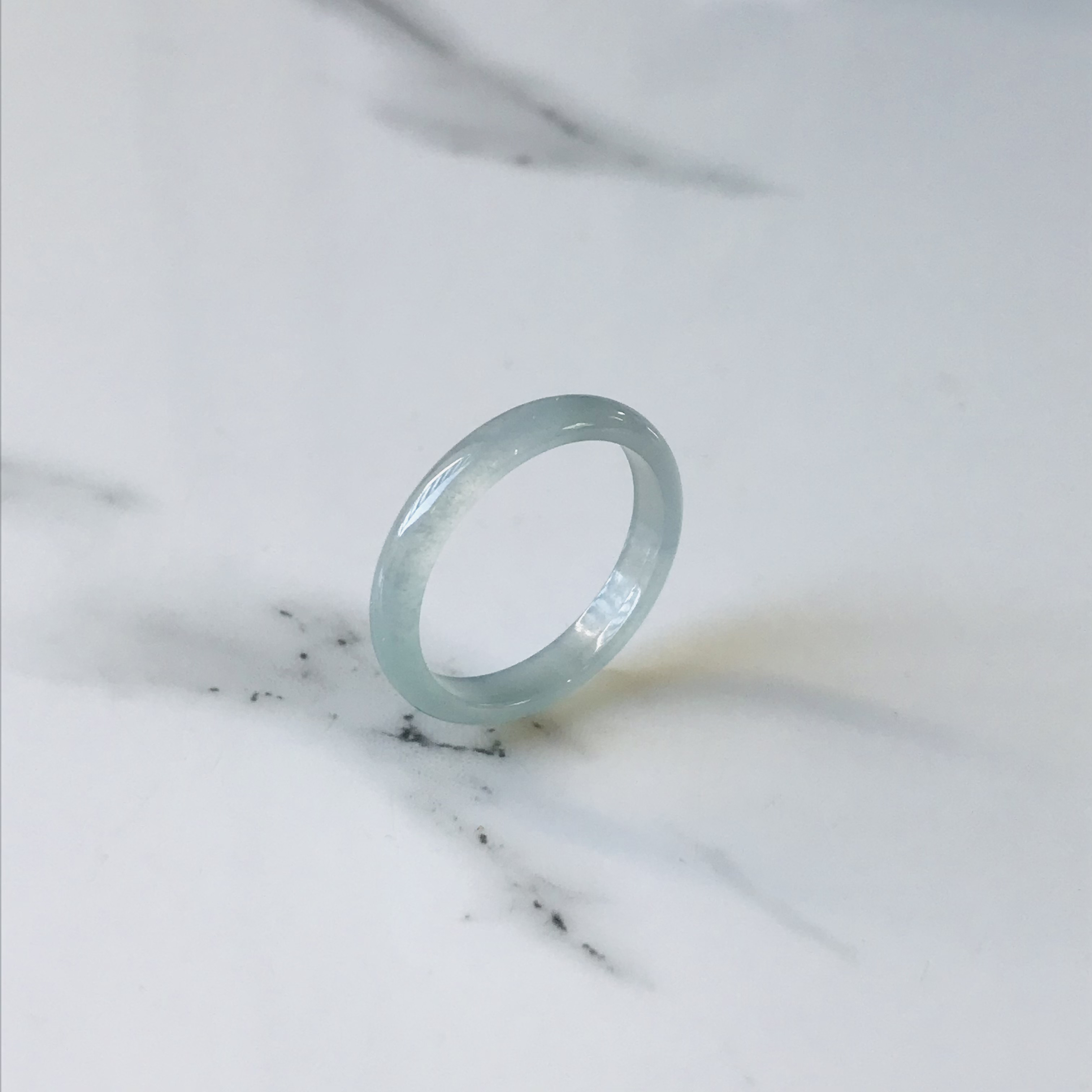 [R64-001］ ジェイド　JADE ヒスイ　本翡翠　くりぬき　リング　天然石　一点物　グアテマラ産　15号