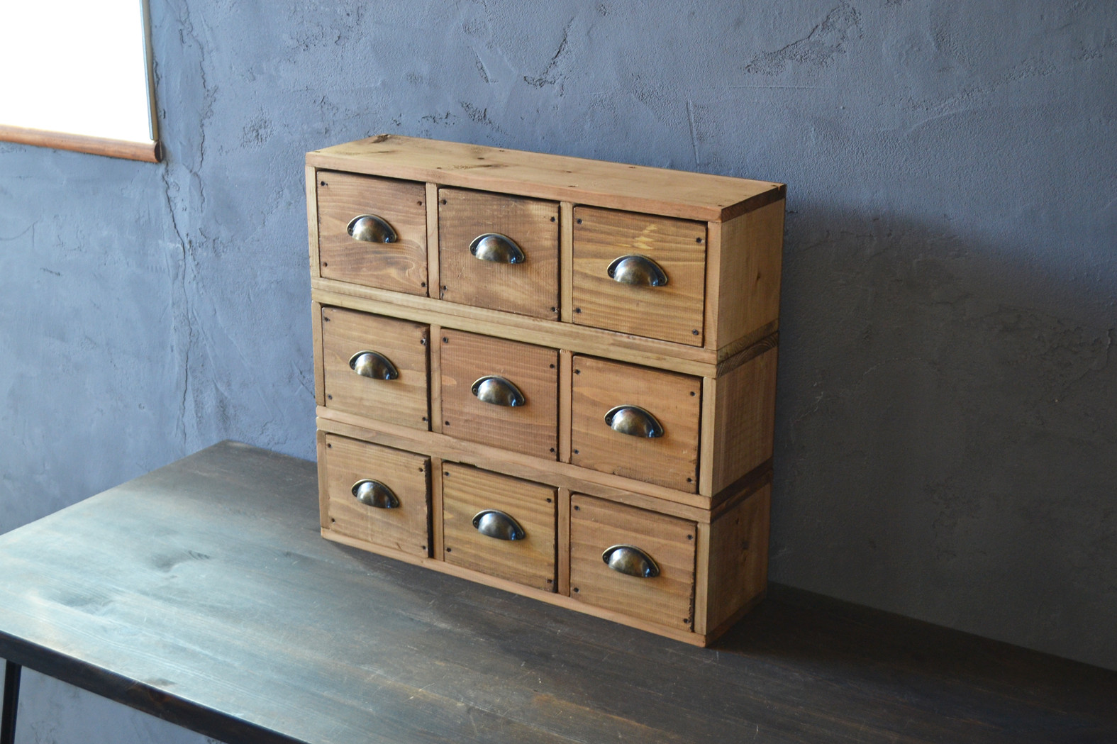 0310mito 日本産ひのきの木製チェスト(引き出し３個で１set)