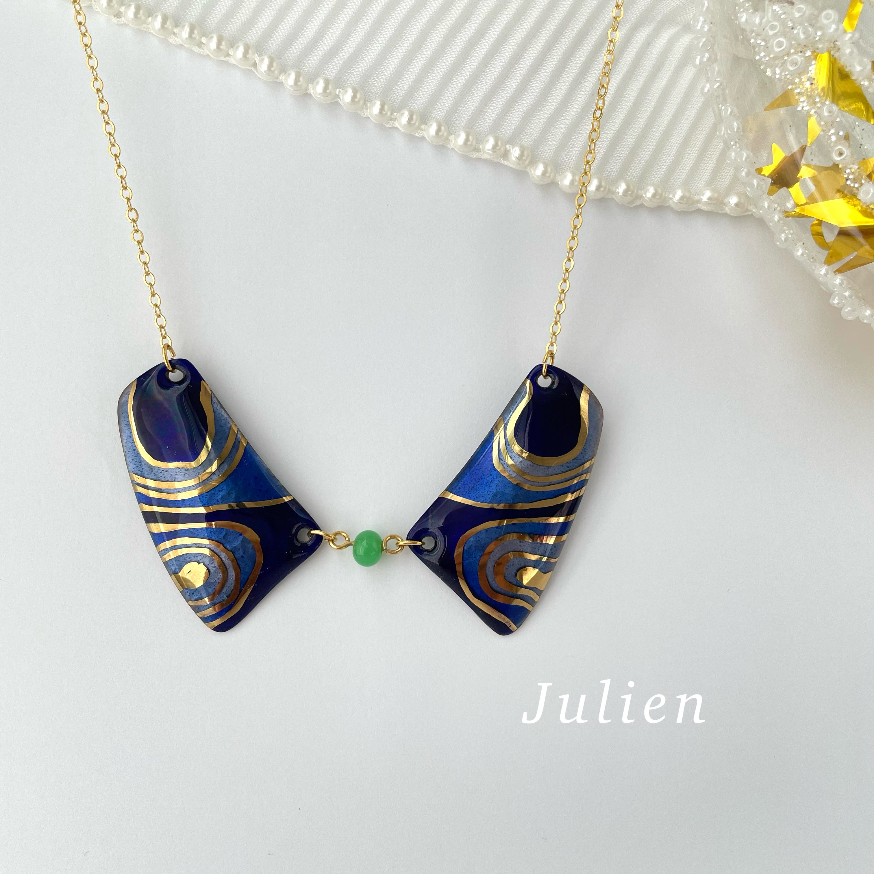 七宝焼2連ネックレス  (785)