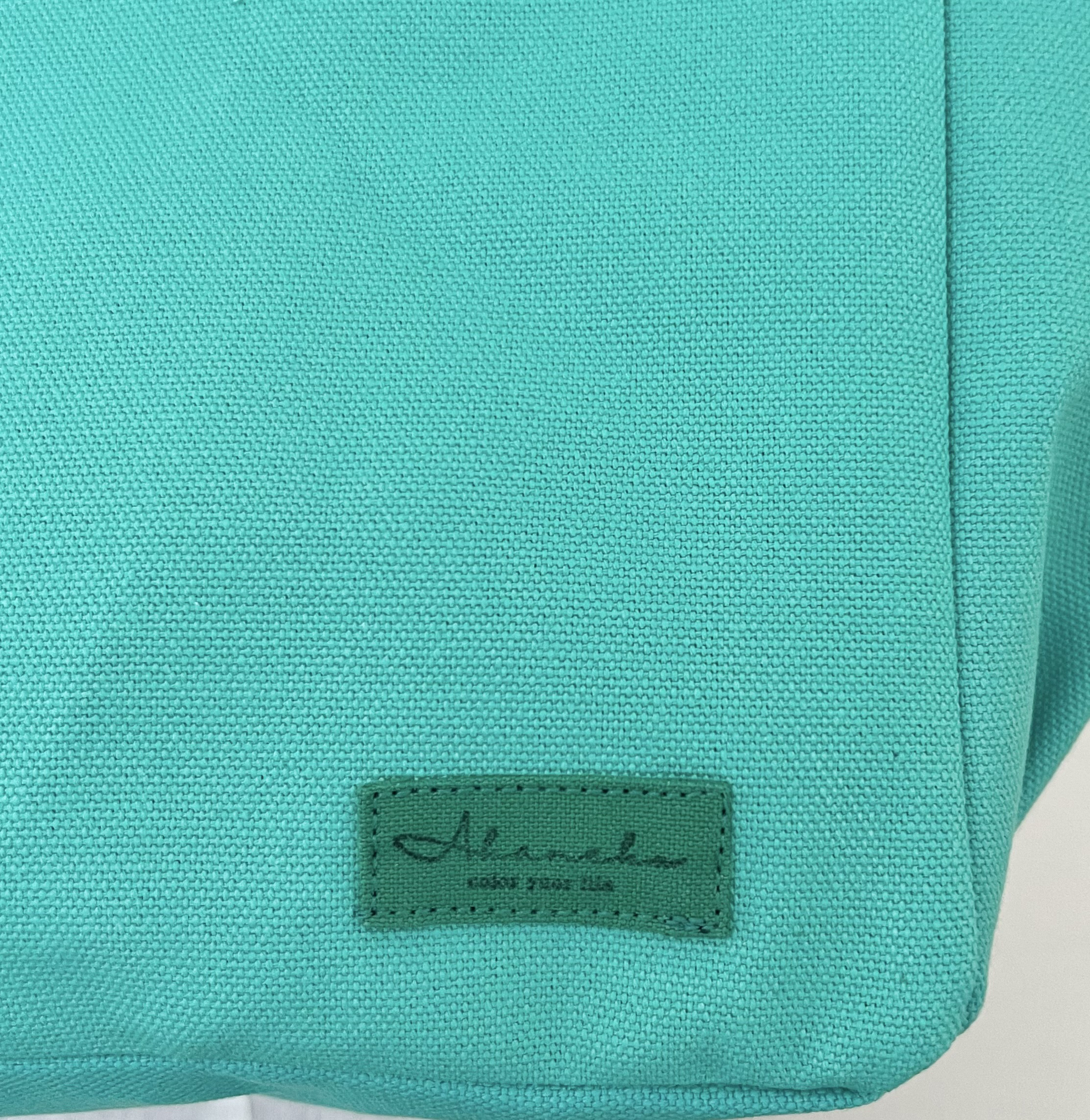 【Lサイズ】エメラルド　8号倉敷帆布使用　肩掛けバッグ　akaneko 大きめバッグ　A4