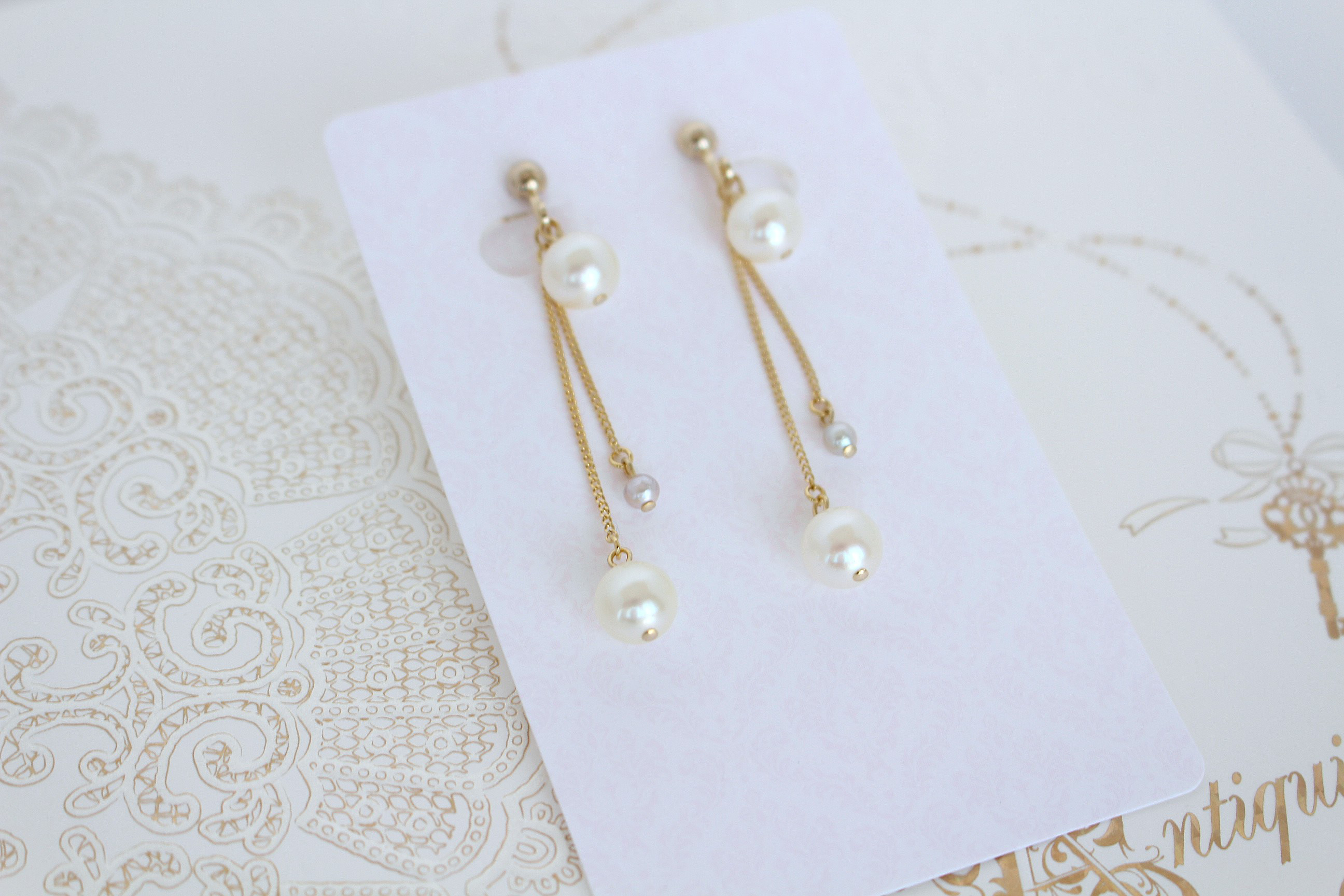 あこや本真珠　スウィングイヤリング