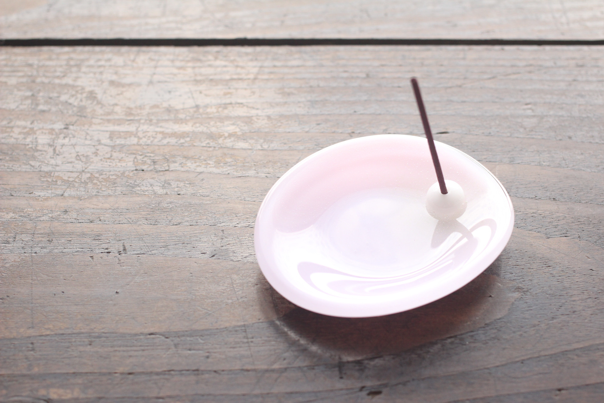 【新作】 お香皿 ピンク＋ホワイト