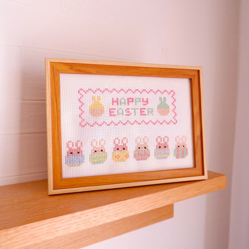 クロスステッチ図案』刺繍図案 刺繍でつくる春のイースター
