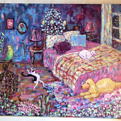 「白猫」アクリル画 原画 SMキャンバス 額なし 白猫」アクリル画 原画 SMキャンバス 額なし 絵画 maison de