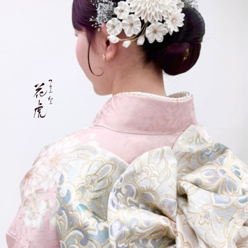 七五三髪飾り 成人式髪飾り 白無垢 結婚式つまみ細工 つまみ細工の髪飾り 白 白無垢 結婚式 婚礼 花嫁 成人式 卒業式 七五三