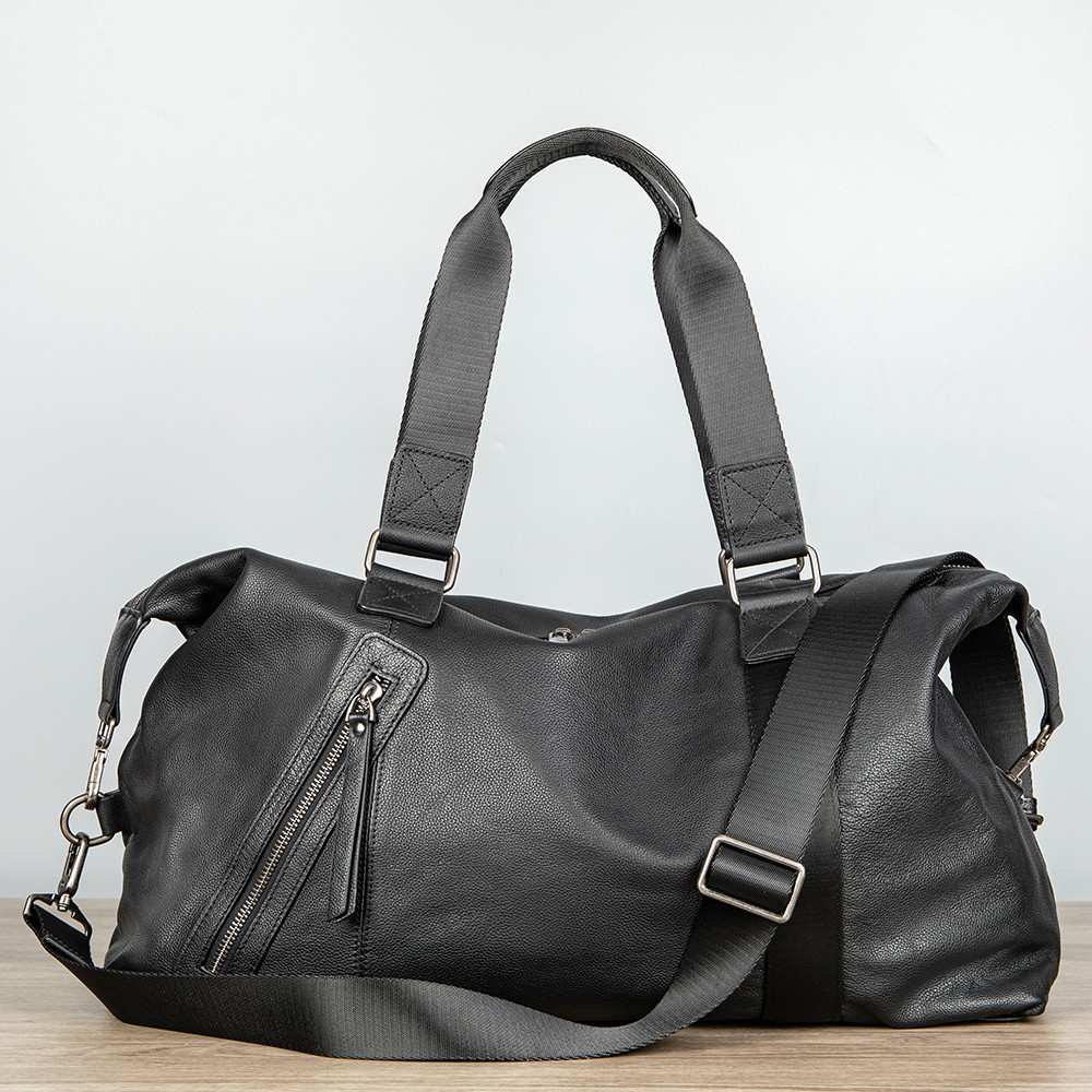 TWO WAY 真皮大容量波士顿包 牛皮旅行包 豪华健身包