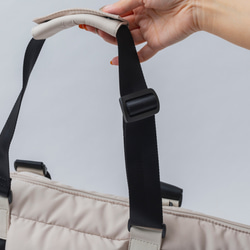 FuFu フワモコトートキャリー　オフホワイト　ー 　ペットキャリーバッグ　軽量　撥水素材　両利き対応 11枚目の画像