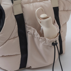 FuFu フワモコトートキャリー　オフホワイト　ー 　ペットキャリーバッグ　軽量　撥水素材　両利き対応 13枚目の画像