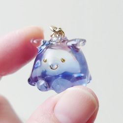 小さなワンコとしあわせフロートレジンキーホルダーゼリーフロートアニマル