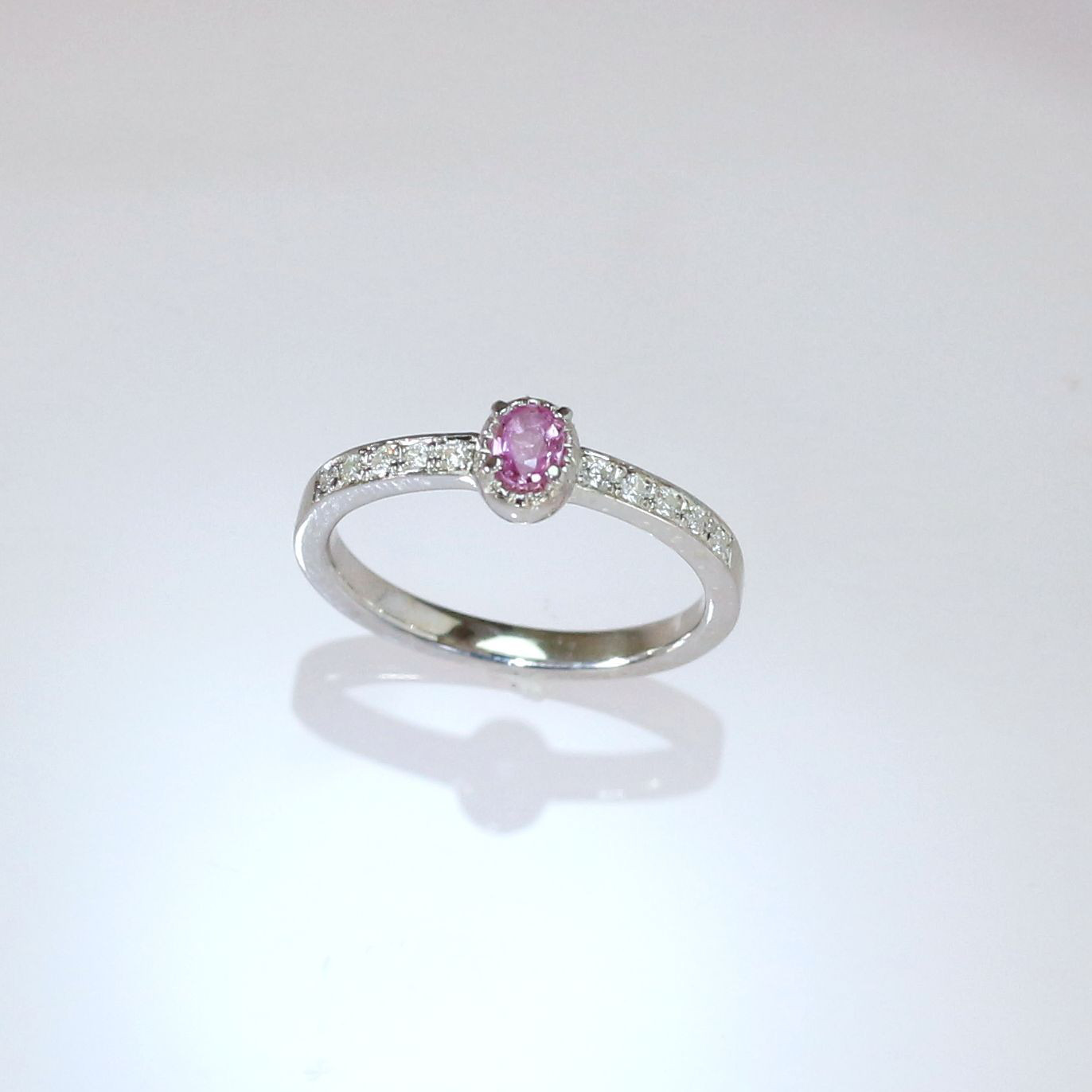 Pt900 ピンクサファイアリング 0.20ct