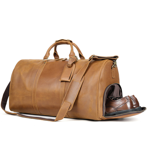 大判手作り牛革レトロ旅行バッグ超大容量本革ボストンバッグ ボストン