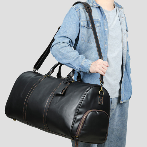 大判手作り牛革レトロ旅行バッグ超大容量本革ボストンバッグ ボストン