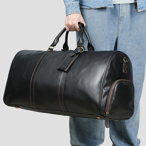 大判手作り牛革レトロ旅行バッグ超大容量本革ボストンバッグ ボストン
