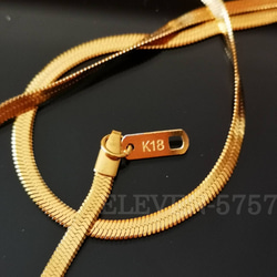 ネックレス　k18 刻印あり　ロープチェーン　18k 刻印入り K18 刻印 ヘリンボーン スネーク ロープ レディース メンズ