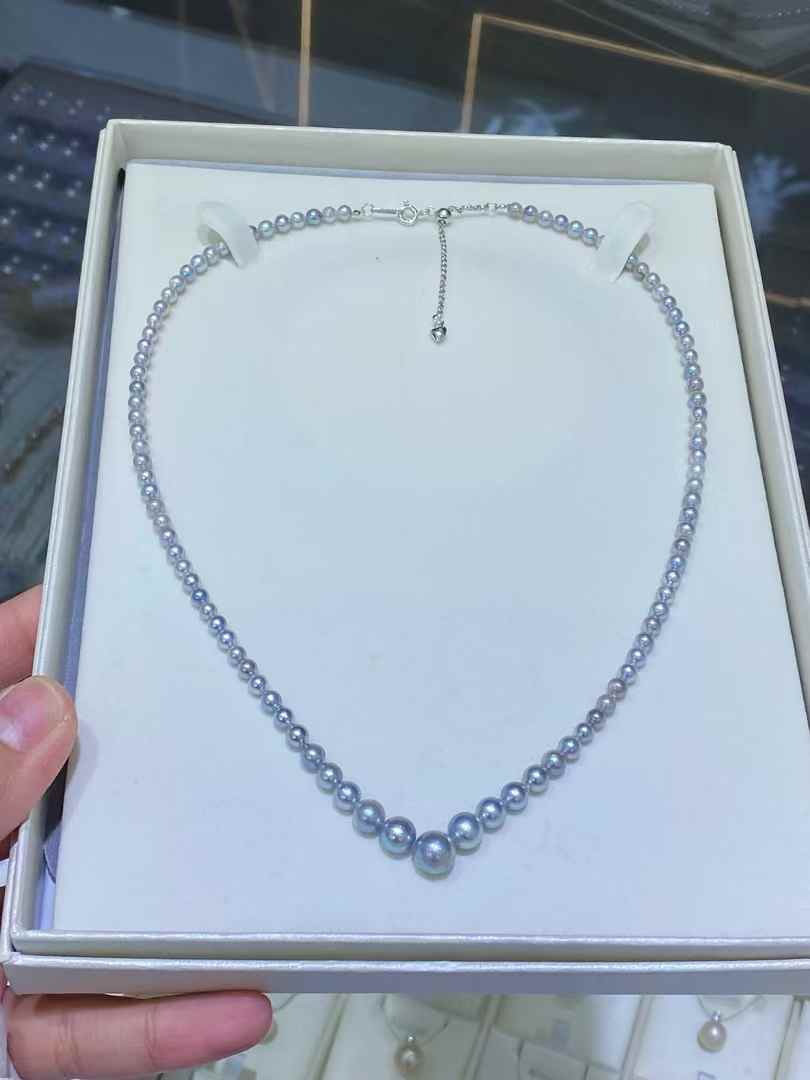 【高級】あこや真珠　一連ネックレスs925