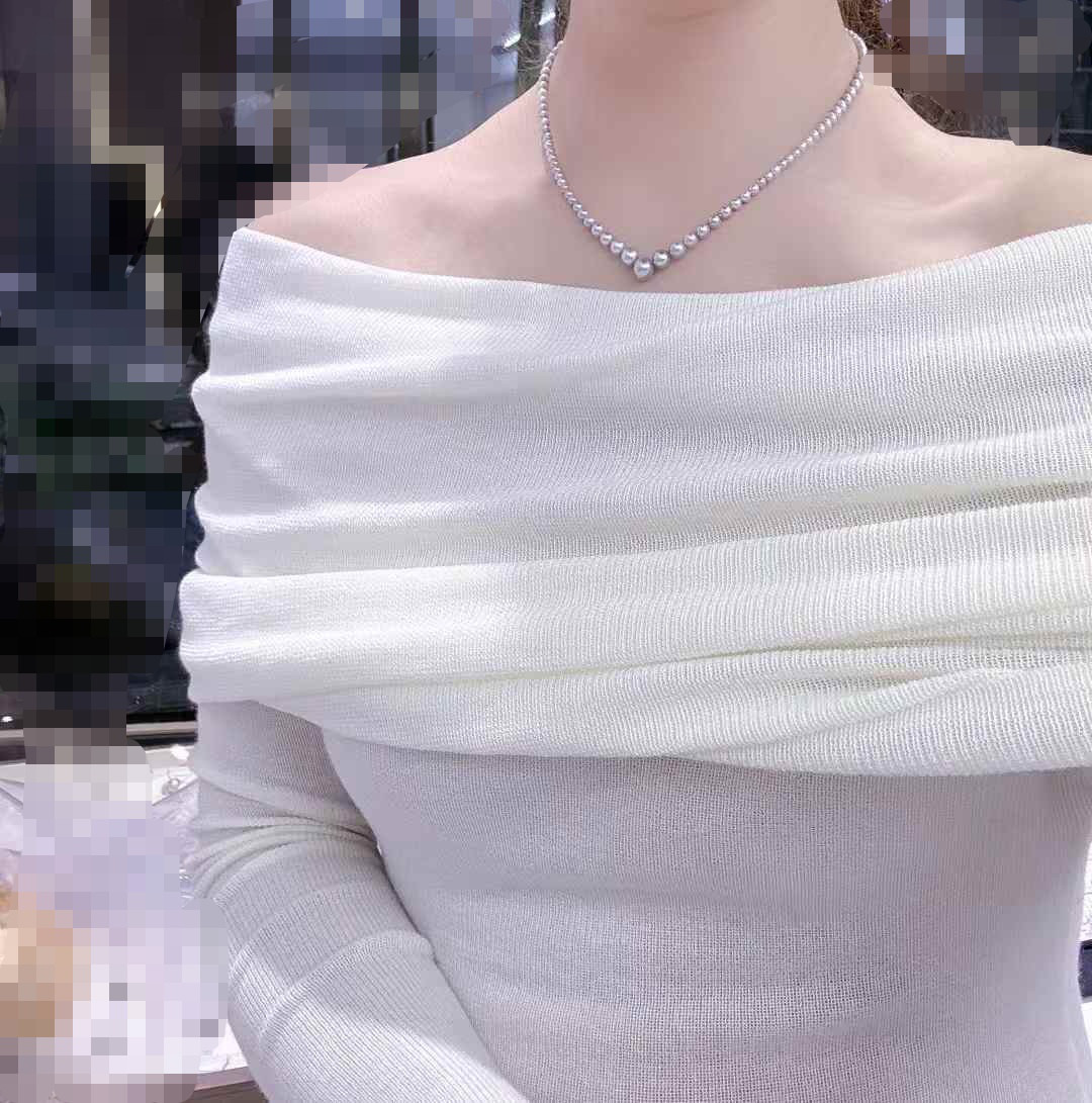 【高級】あこや真珠　一連ネックレスs925