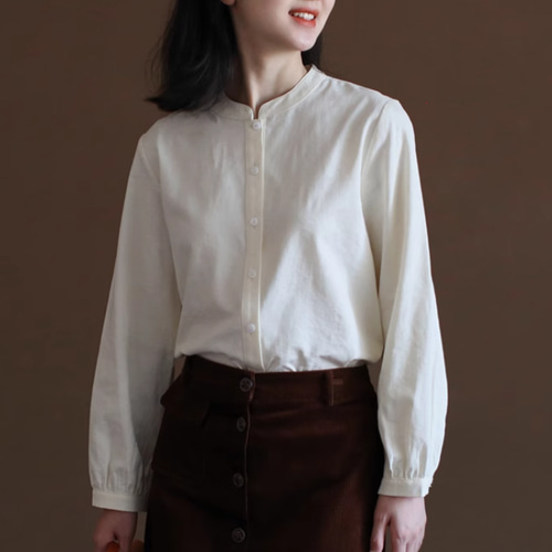 スタンドカラージャカードブラウス セール】 ◇スタンドカラージャ