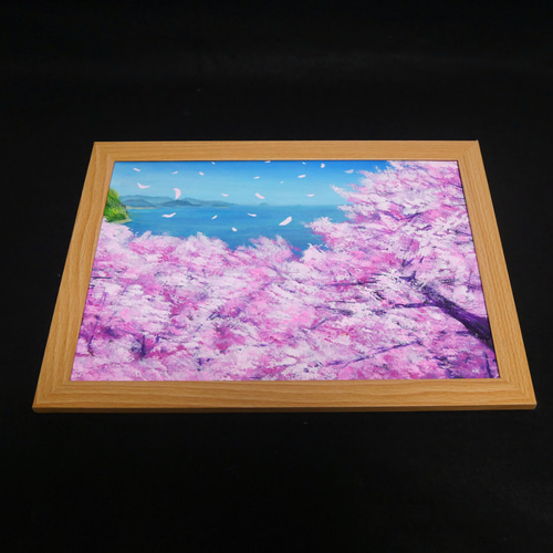 油絵 油彩 油彩画 絵 絵画【梅雨のピンクの雨】 油絵 油彩 油彩画 絵 絵画【海に舞う桜】 絵画 HR 通販 18944963
