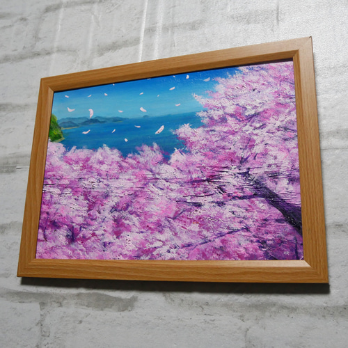 油絵 油彩 油彩画 絵 絵画 円形【丸い海】 油絵 油彩 油彩画 絵画 絵 円形【丸い海】 | HIROSHI1990