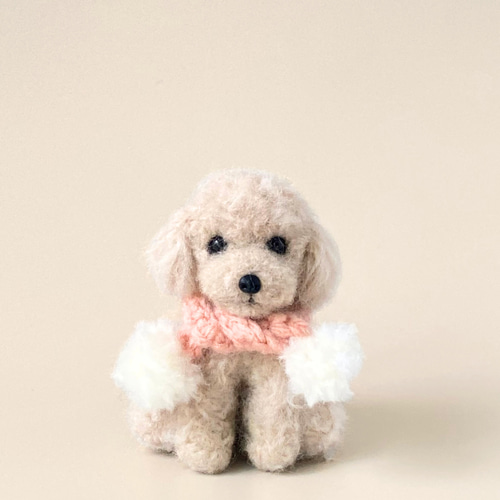 Milkyさん専用　トイプードル　ぬいぐるみ いつでもいっしょ♪ ふわふわ小さなトイプードル 犬のぬいぐるみ