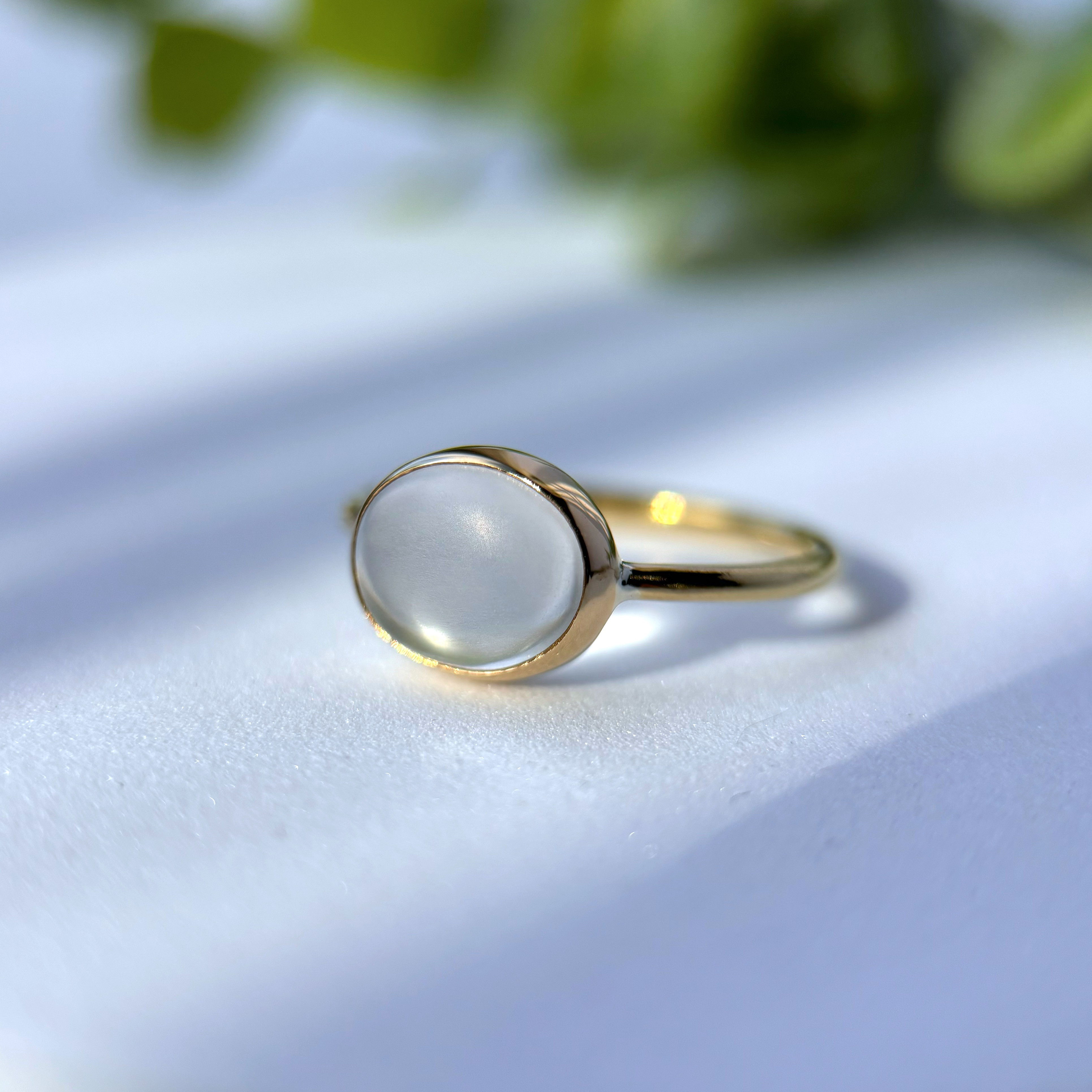 【受注製作】フロスト加工 ＊ 氷みたいな 小粒水晶リング（真鍮・silver） 5,360円