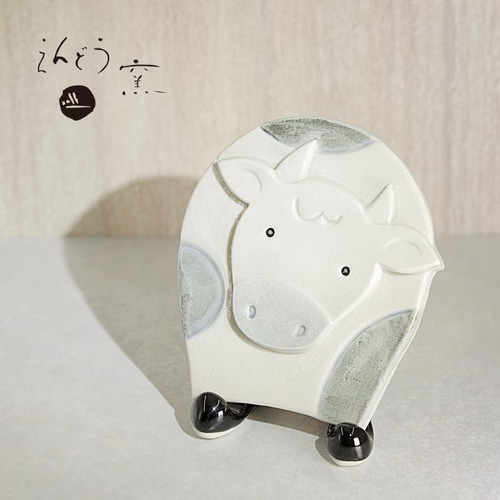 陶磁器 手描き 置物  うし 楽天市場】お絵かき陶器 牛 ウシ 絵付け陶器 10個セット販売 水性ペン