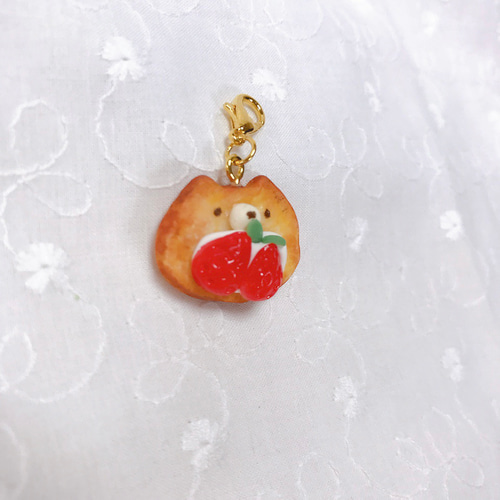 ♡フレンチデニッシュトースト♡　こいぬハム　フェイクフード　チャーム　樹脂粘土 ♡フレンチデニッシュトースト♡ こいぬハム フェイクフード