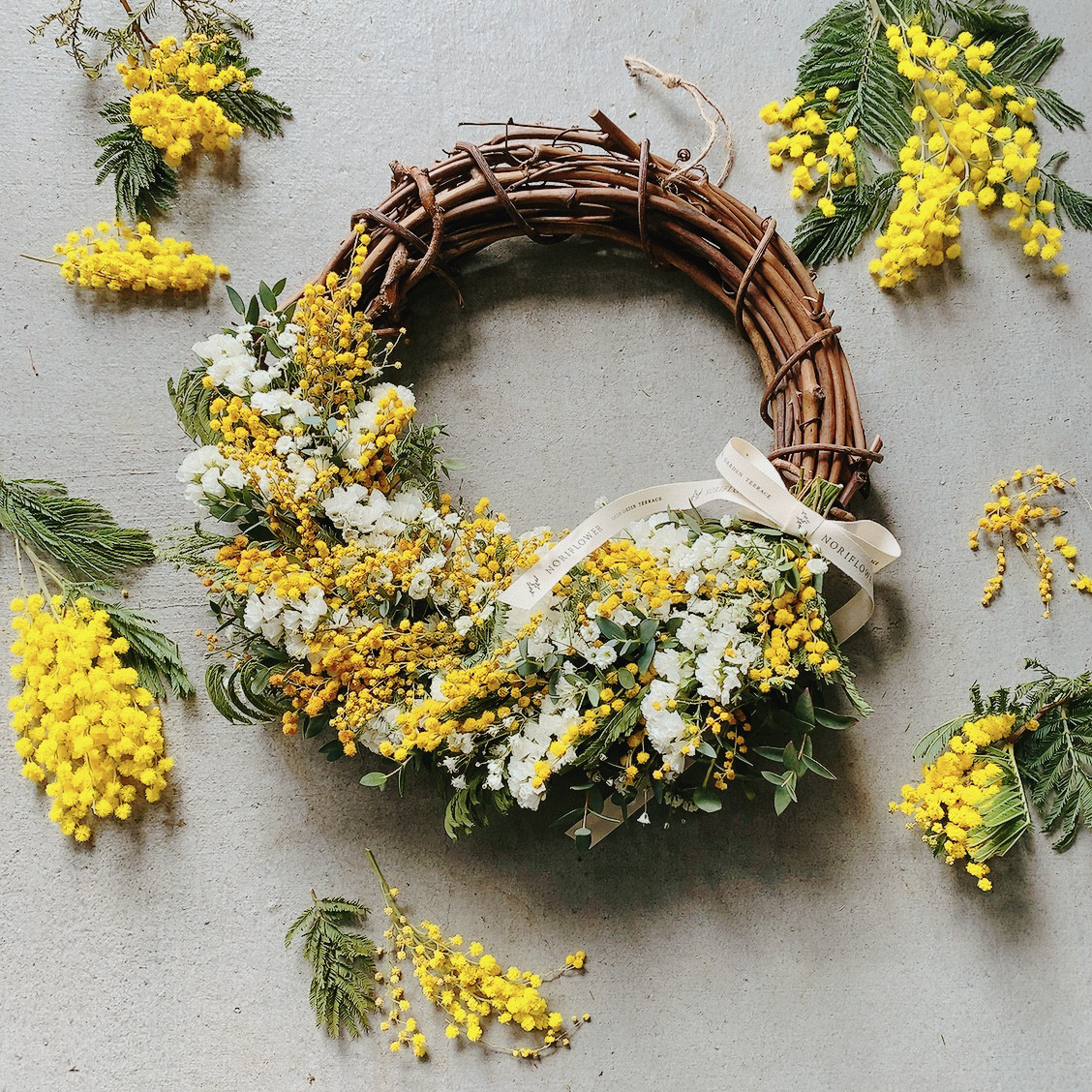 ★大きいサイズ★ミモザ発送始まりました★ミモザハンドメイド2026特別掲載　ミモザスワッグ　ミモザ　ミモザスワッグ