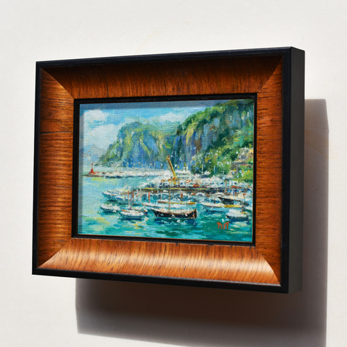 油彩画 「 神秘の島 」 原画 F6 額付 【公式通販】