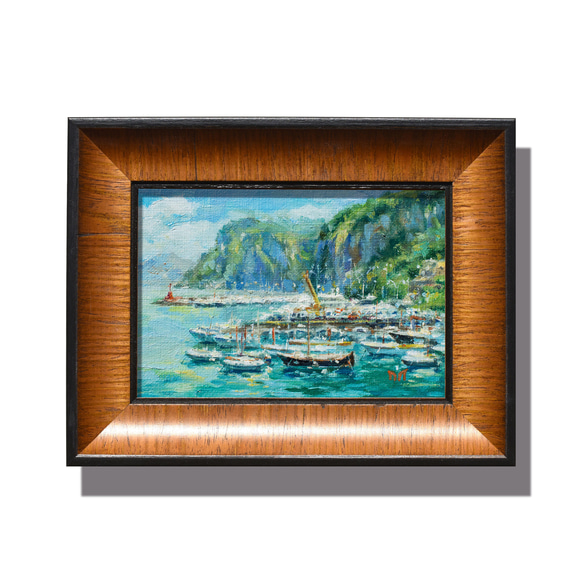 油絵 原画 写実画 額付き 街路樹 油絵 原画 写実画 額付き 街路樹