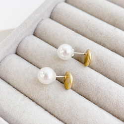 se03 [10個/5對] 防過敏8毫米珍珠耳環耳環（樹脂橡膠類型）- 耐用 第2張的照片