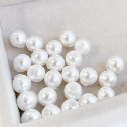 se03 [10個/5對] 防過敏8毫米珍珠耳環耳環（樹脂橡膠類型）- 耐用 第4張的照片