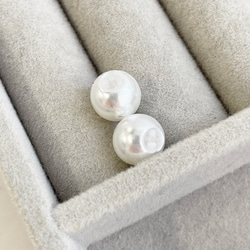 se03 [10個/5對] 防過敏8毫米珍珠耳環耳環（樹脂橡膠類型）- 耐用 第3張的照片