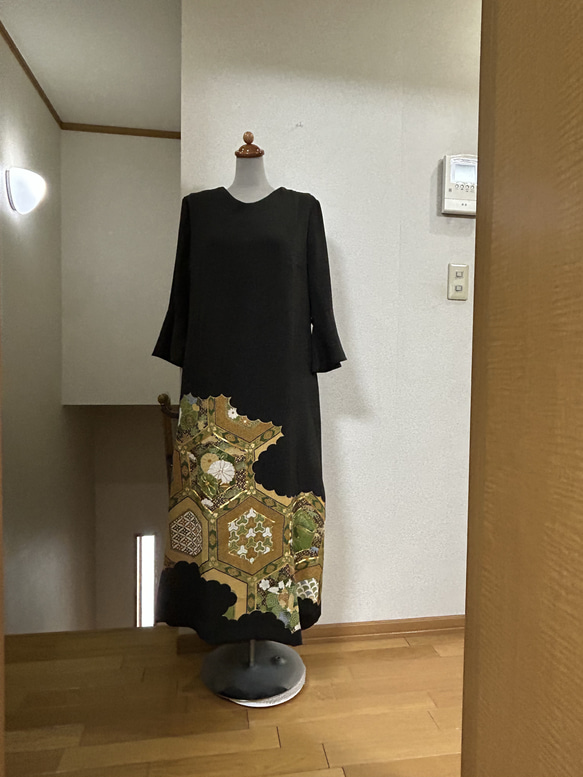 065 13号 上品留袖ドレス 裏地付 細見え 結婚式 パーティ フォーマル