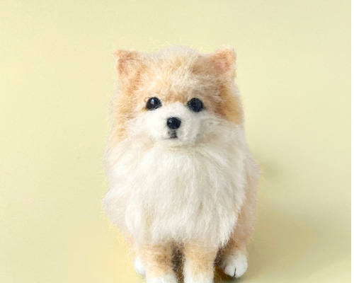 ひらりん。 羊毛フェルト 犬 ポメラニアン ひらりん。様専用 羊毛フェルト 犬 ポメラニアン（♥️羊毛